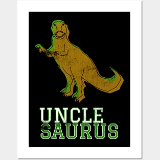 Unclesaurus Uncle Saurus T Rex Green Distressed Design Gift Idea Dinosaur Posters and Art